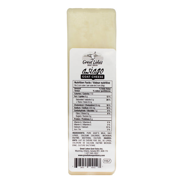 Asiago Goat Cheese Pure Goat Milk Great Lake Goat Dairy Great
