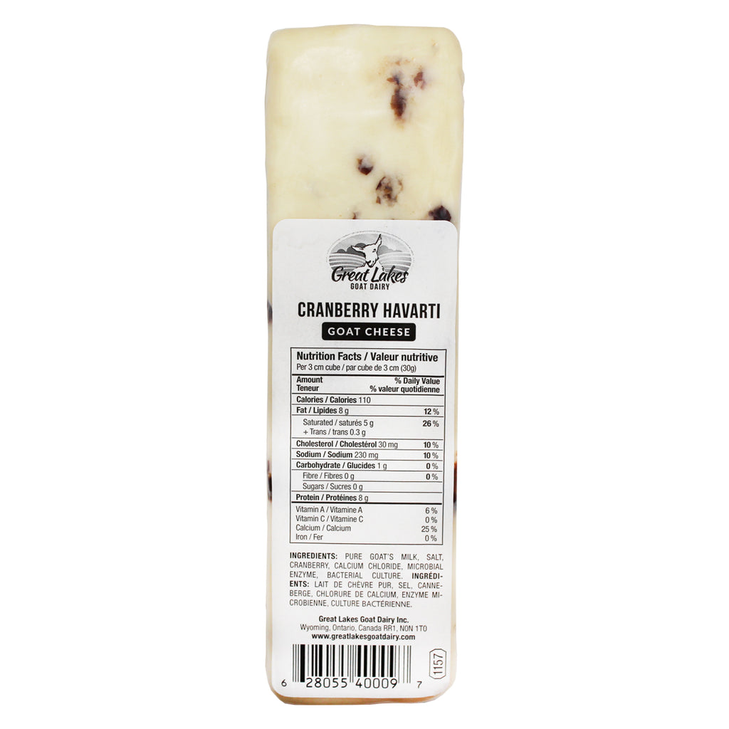 Cranberry Havarti Goat Cheese Pure Goat Milk Great Lake Goat Dairy